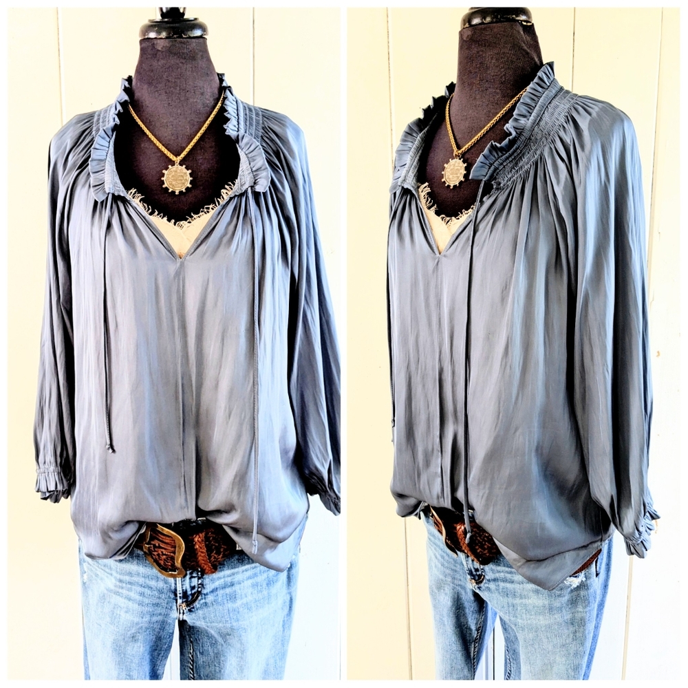 Carmen Marc Valvo Silky Women's Top  sz M